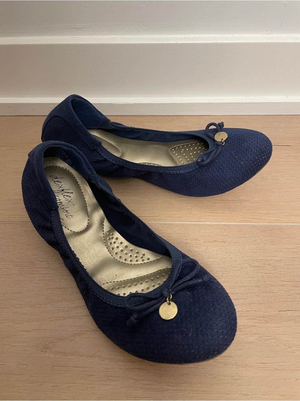 DEXFLEX Comfort Navy Ballet Flats